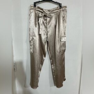 NWT Ramy Brook New York Pocket Allyn pants size L gold